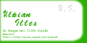 ulpian illes business card